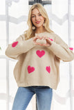 LOVELY HEART SWEATER TOP