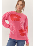 Pink Flower Sweater