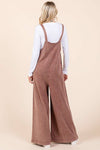 MINERAL WASH BUTTONED STRAP JUMPSUIT OVERALLS