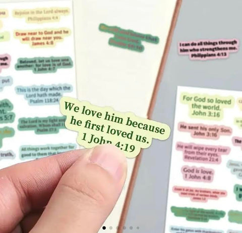BIBLE VERSE STICKERS 100PCS/SET