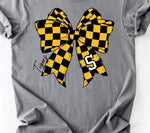 Tigers Checkered Bow Spirit Tee