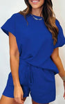 WOMEN'S TEXTURED SHORT SET