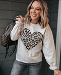 LEOPARD HEART SWEATSHIRT