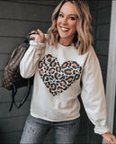 LEOPARD HEART SWEATSHIRT
