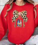 Leopard Coquette Bow Jesus Sweatshirt