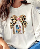 Leopard Coquette Bow Jesus Sweatshirt