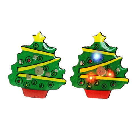 Christmas Tree Light-Up Earrings