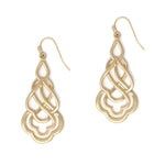 Layered Moroccan Pattern Metal Earrings