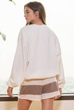 'TEXAS' Print Oversized Sweatshirt