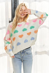 HEART SHAPE LONG SLEEVES SWEATER