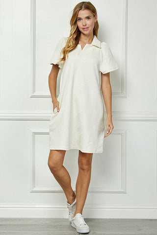 Collared Textured Dress
