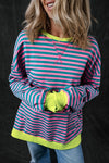 Stripe Oversized Sweatshirt