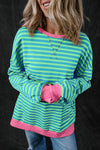 Stripe Oversized Sweatshirt