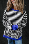 Stripe Oversized Sweatshirt