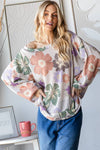 Winter Floral Oversized Sweatshirt