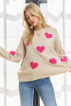 LOVELY HEART SWEATER TOP