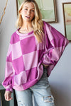 Winter Checkered Long Sleeve Sweatshirt