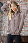 URBAN RIBBED HOODIE TOP