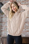 URBAN RIBBED HOODIE TOP