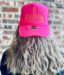 Boot Stitch Embroidered Trucker Hat