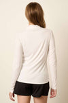 RIB MOCK NECK LONG SLEEVE KNIT TOP