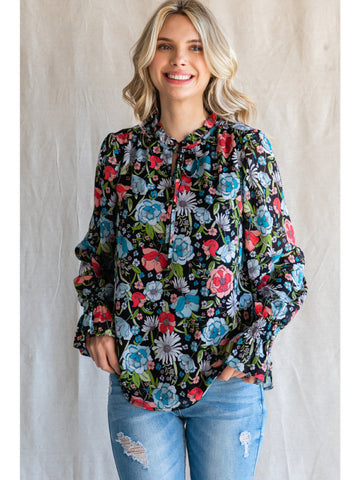 Floral chiffon top