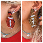 Football Beaded Earrings
