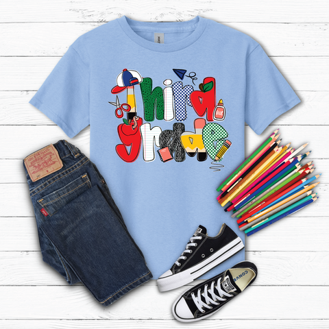 Boys 3rd Grade Back to School Graphic Tee