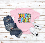 Girls 3rd Grade Back to School Graphic Tee