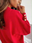 V-Neck Long Sleeve Sweatshirt