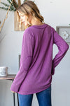 LONG SLEEVE SOLID URBAN RIBBED TOP