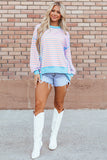 High-Low Striped Sweatshirt