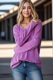 LONG SLEEVE SOLID URBAN RIBBED TOP