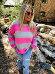 Kadie Stripe Knit Sweater in Four Colors