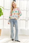 HEART SHAPE LONG SLEEVES SWEATER