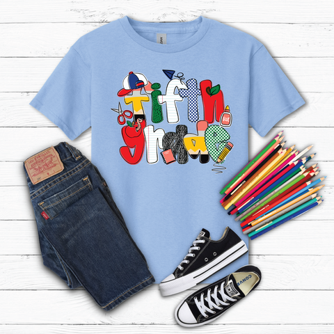 Boys 5th Grade Back to School Graphic Tee