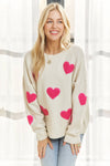 LOVELY HEART SWEATER TOP