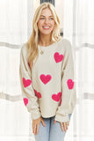 LOVELY HEART SWEATER TOP