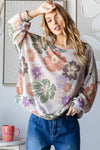 Winter Floral Oversized Sweatshirt