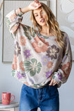 Winter Floral Oversized Sweatshirt