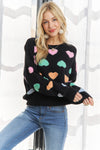 HEART SHAPE LONG SLEEVES SWEATER