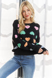 HEART SHAPE LONG SLEEVES SWEATER