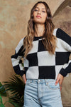 COMFY COLORBLOCK SWEATER TOP