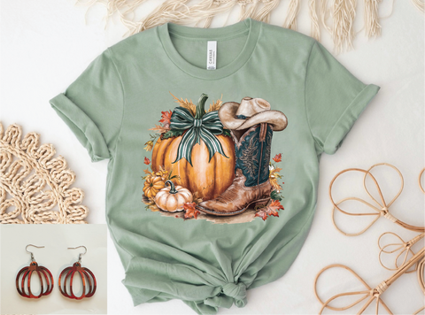 Cowboy Pumpkin Tee