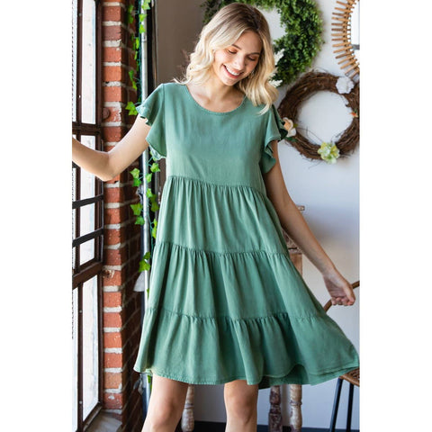 Tencel Tiered Dress