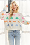 HEART SHAPE LONG SLEEVES SWEATER