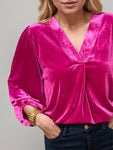 V-Neck Three-Quarter Sleeve Blouse