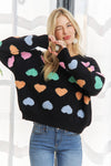 HEART SHAPE LONG SLEEVES SWEATER