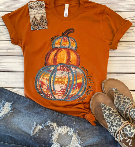 Fall Vibes - Tie Dye Pumpkins Tee