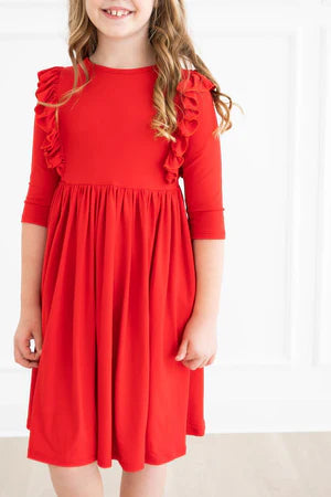 MILA & ROSE 3/4 Ruffle Twirl Dress